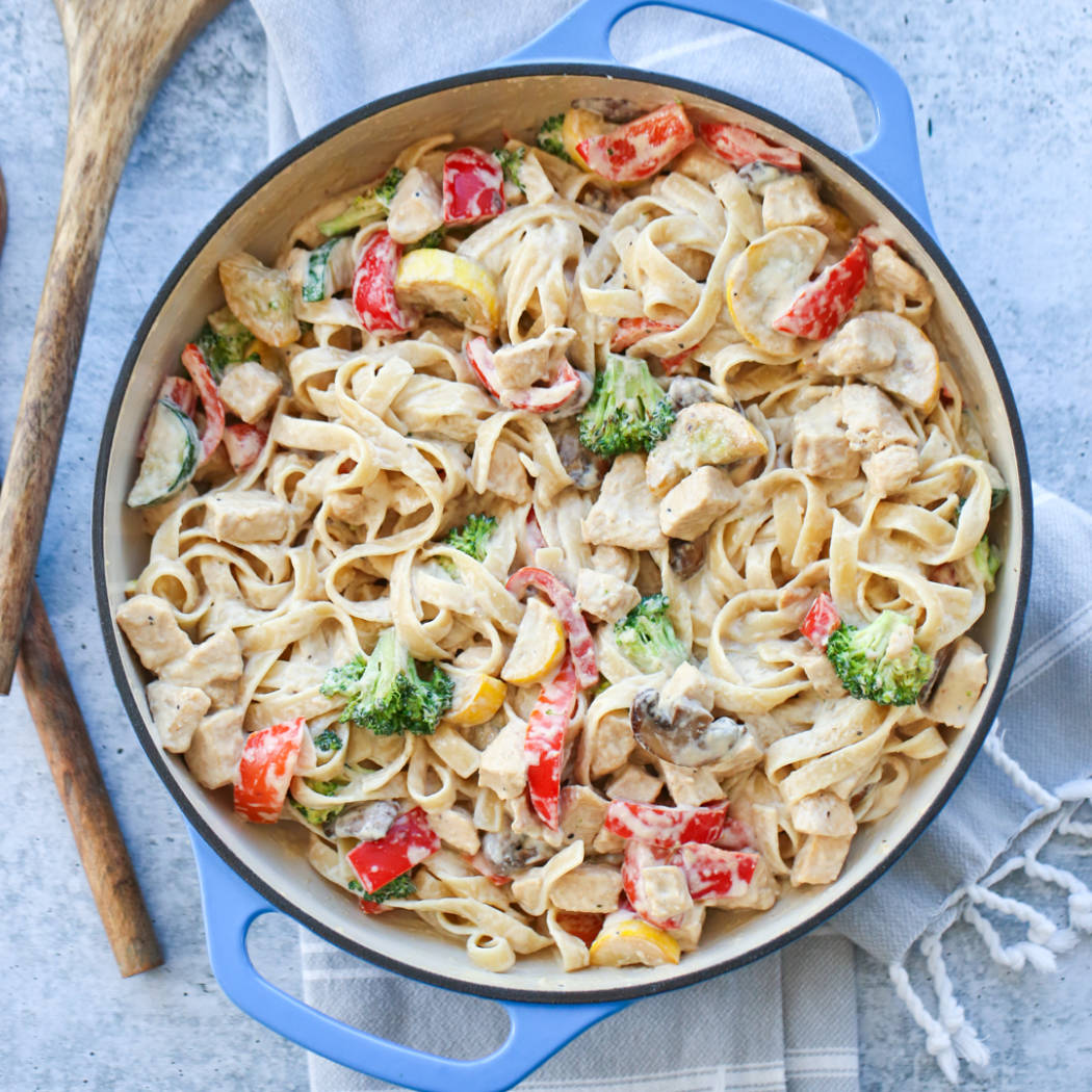 Teriyaki Chicken Alfredo Pasta Recipe